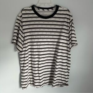 Vintage Nike Striped All over swish printed tshirt XXL Casual Top Y2K